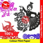 【100-Sheets】 Kertas Warna Warni Berlilin Color Paper Colour Flint Paper #Art #Cut #Design #手工剪纸 #窗花纸#美术 #手工纸 #蜡光 #剪纸 #6931
